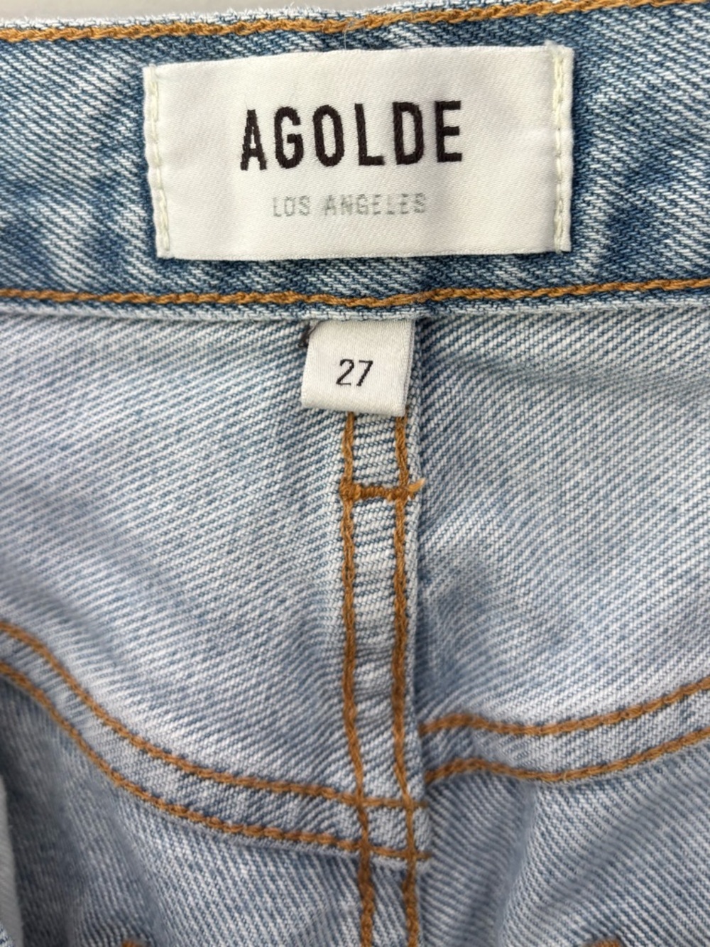 Agolde Light Wash Wide Leg Flare Jeans - Picture 9 of 12